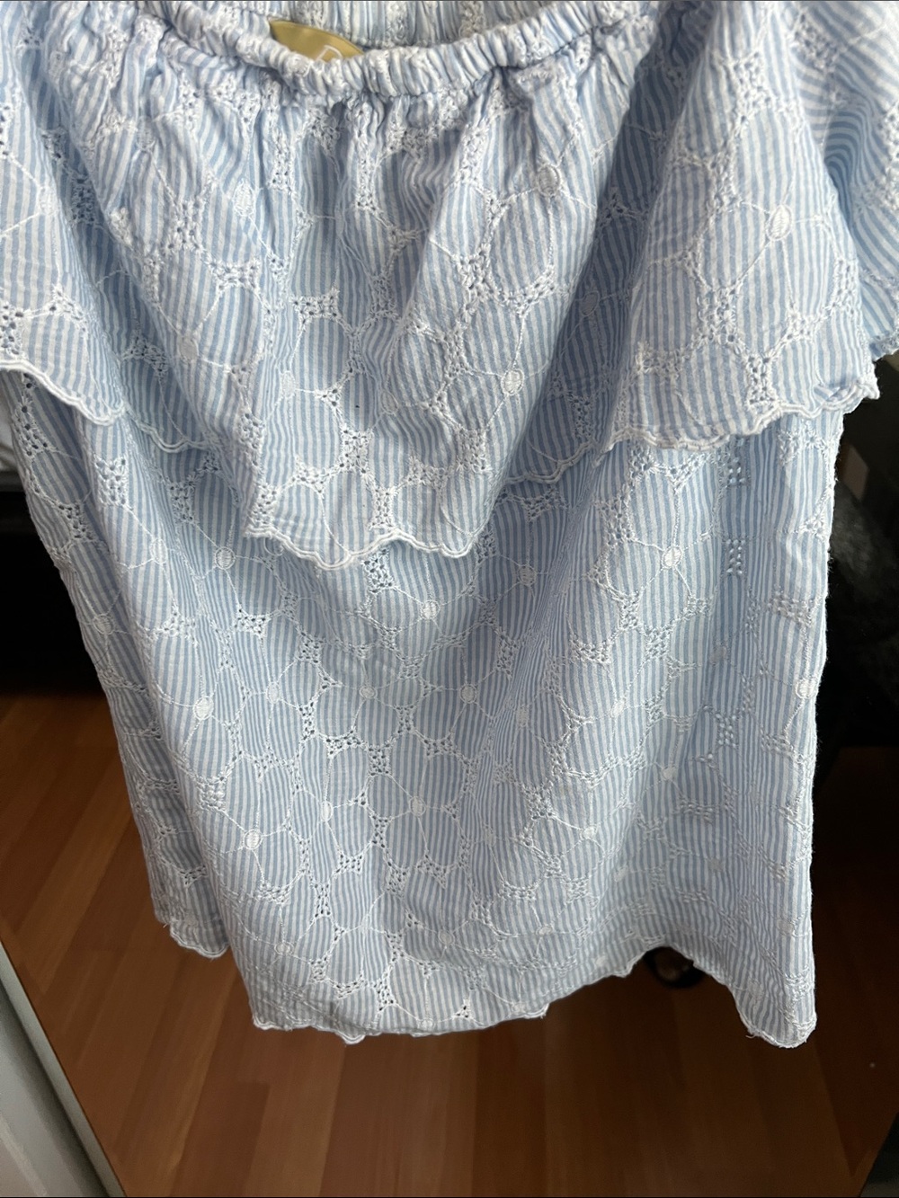 Light blue off the shoulder top - Picture 6 of 8
